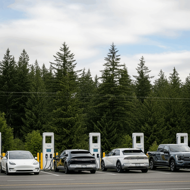 electrify america dc fast charging station along i 5 highway 20260311 074615
