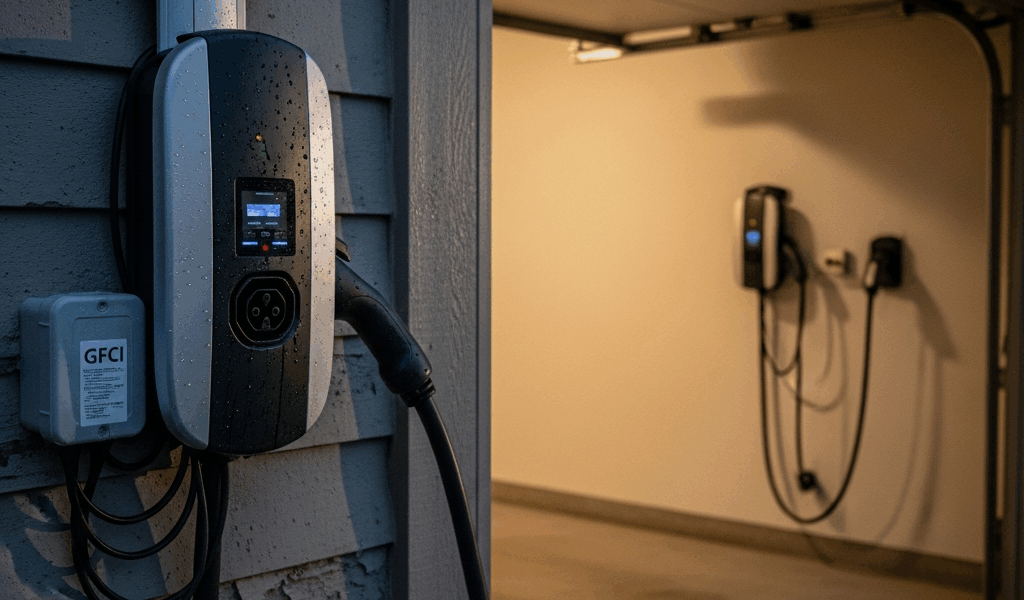 EV Charger Works in Garage But Not Outside Fix