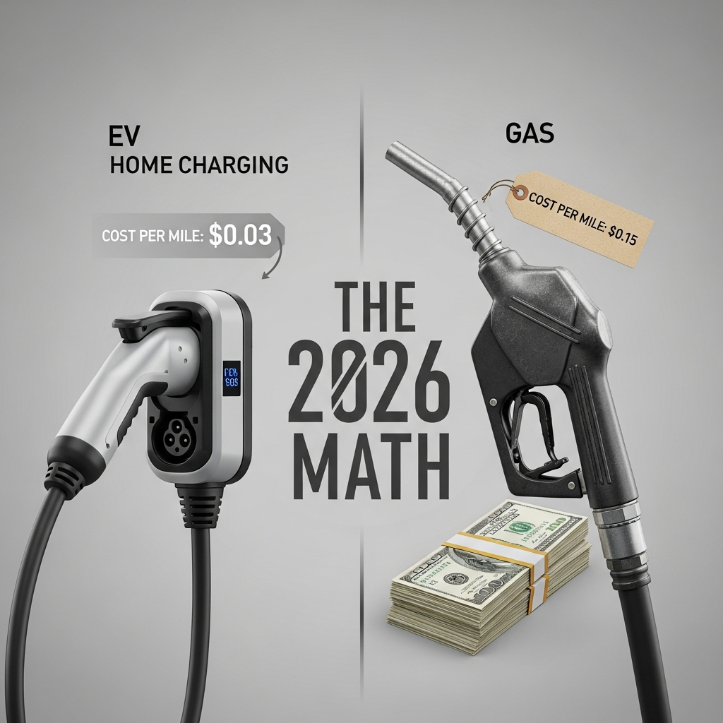 EV Home Charging Cost per Mile vs Gas — The 2026 Math