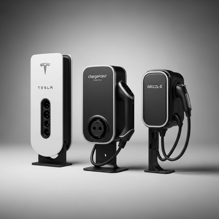 Professional photograph related to: Tesla Wall Connector vs ChargePoint Home Flex vs Grizzl-E — Whic